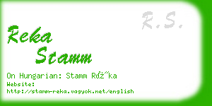 reka stamm business card